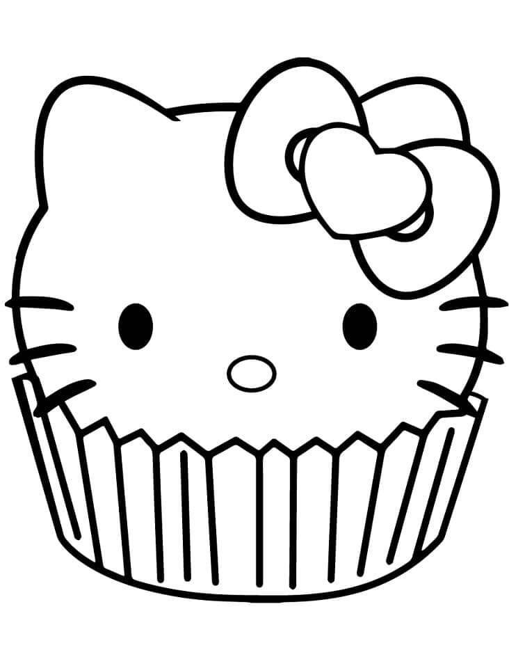 Dibujo de Magdalena de Hello Kitty para Imprimir y Colorear