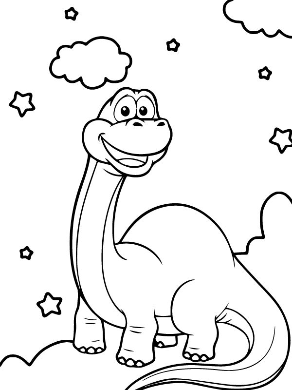 bron el dinosaurio para colorear