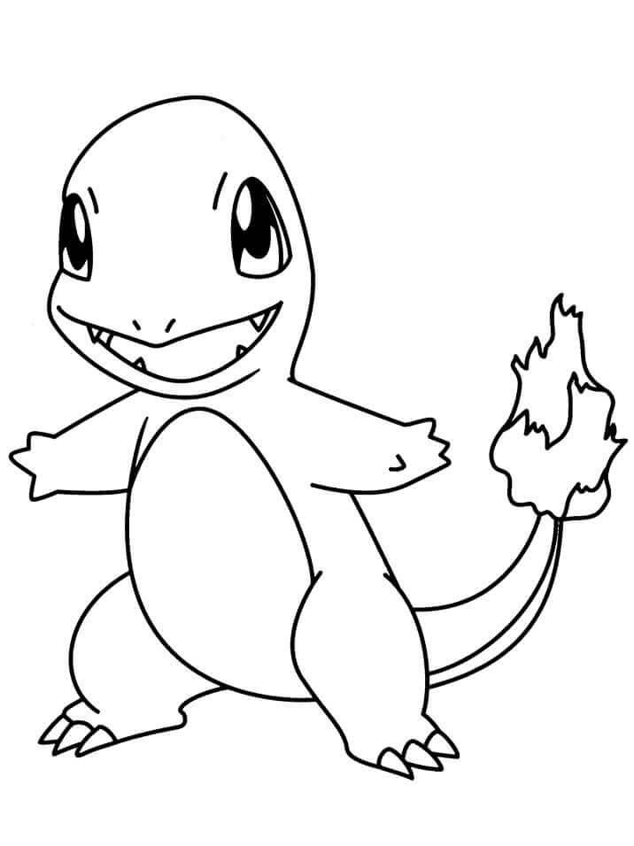 charmander para colorear