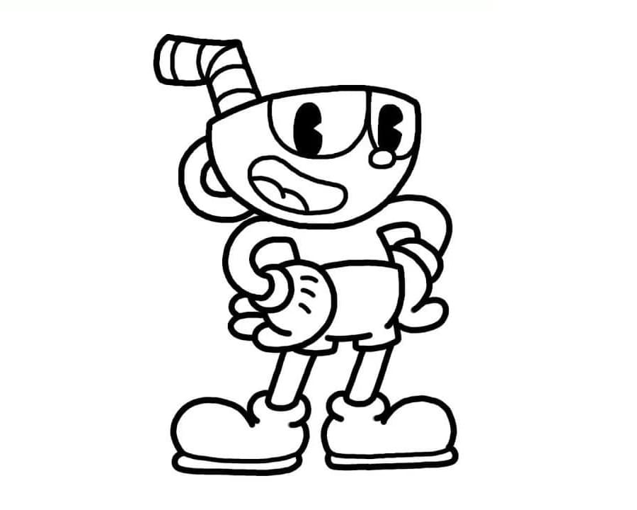 cuphead para colorear