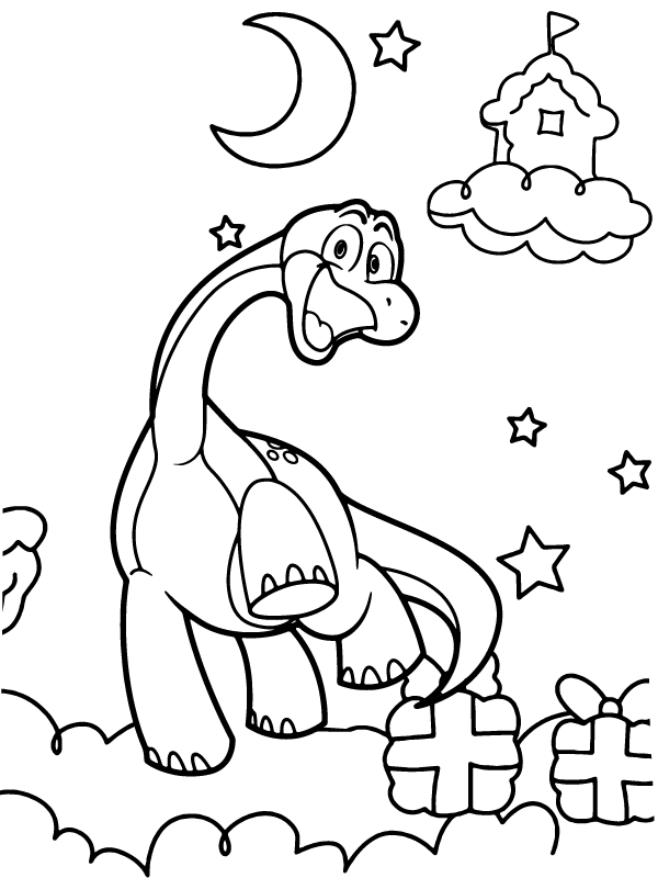 dibujos de bron el dinosaurio para imprimir y colorear