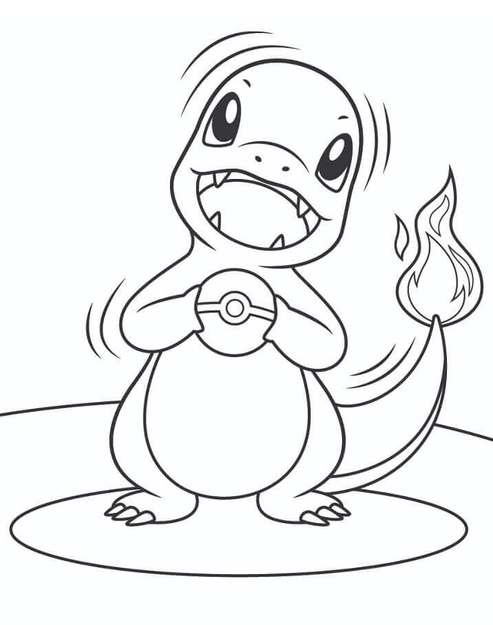 dibujos de pokémon charmander para imprimir y colorear