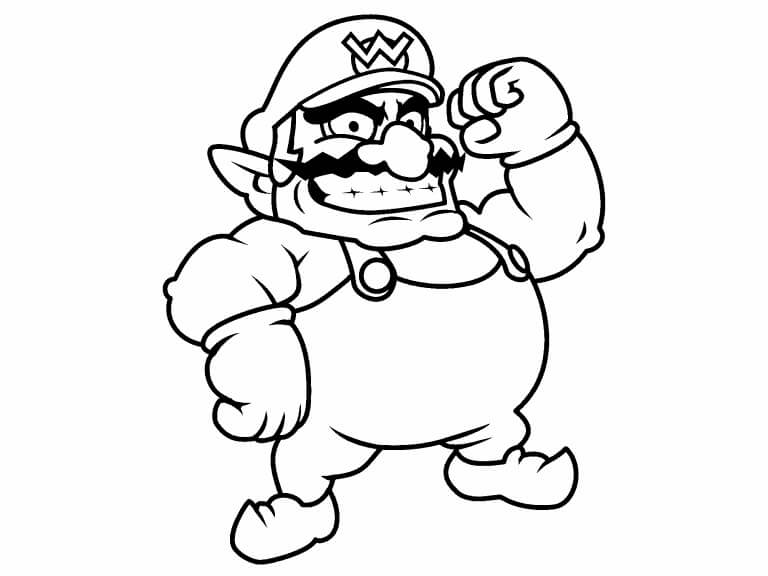 dibujos de wario para imprimir y colorear