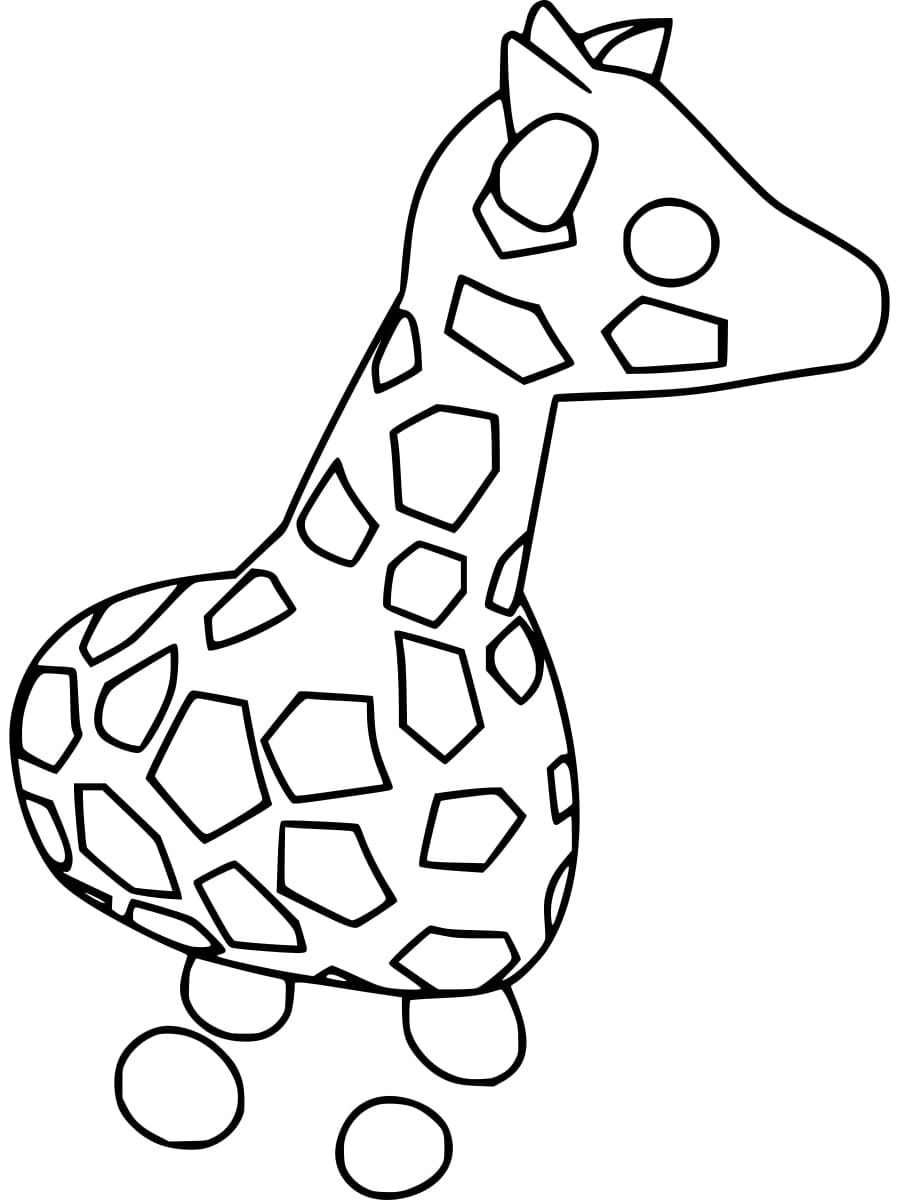 adopt me giraffe coloring pages