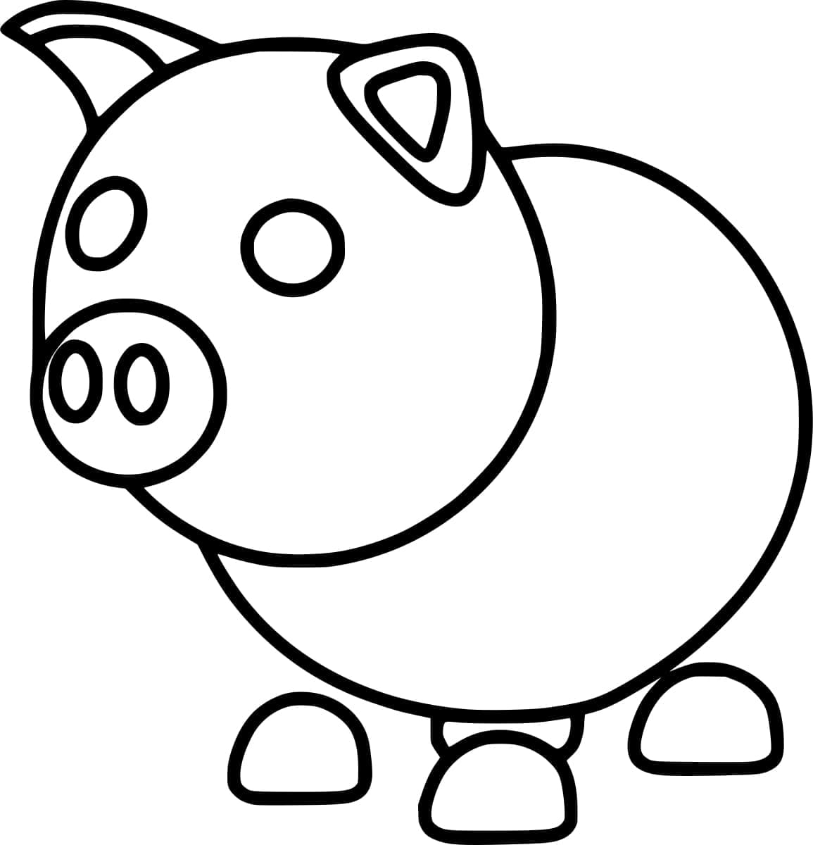 adopt me pig coloring pages