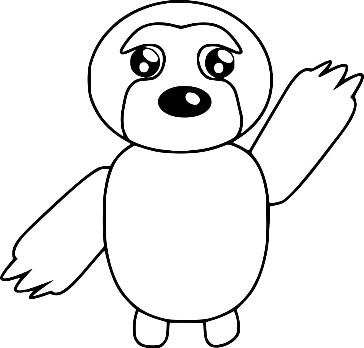 adopt me sloth coloring pages