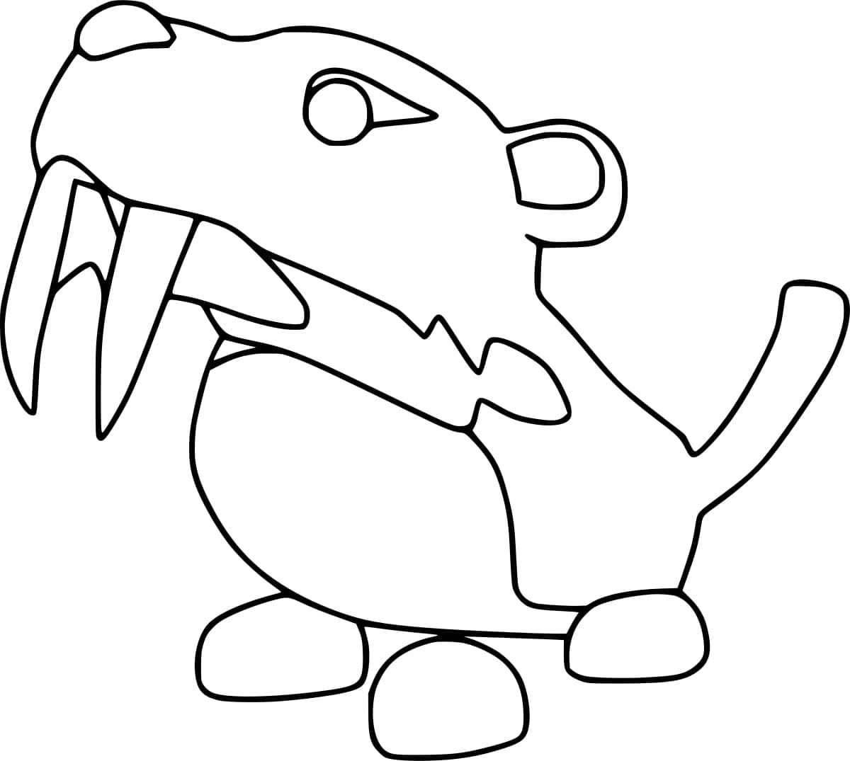 adopt me smilodon coloring pages