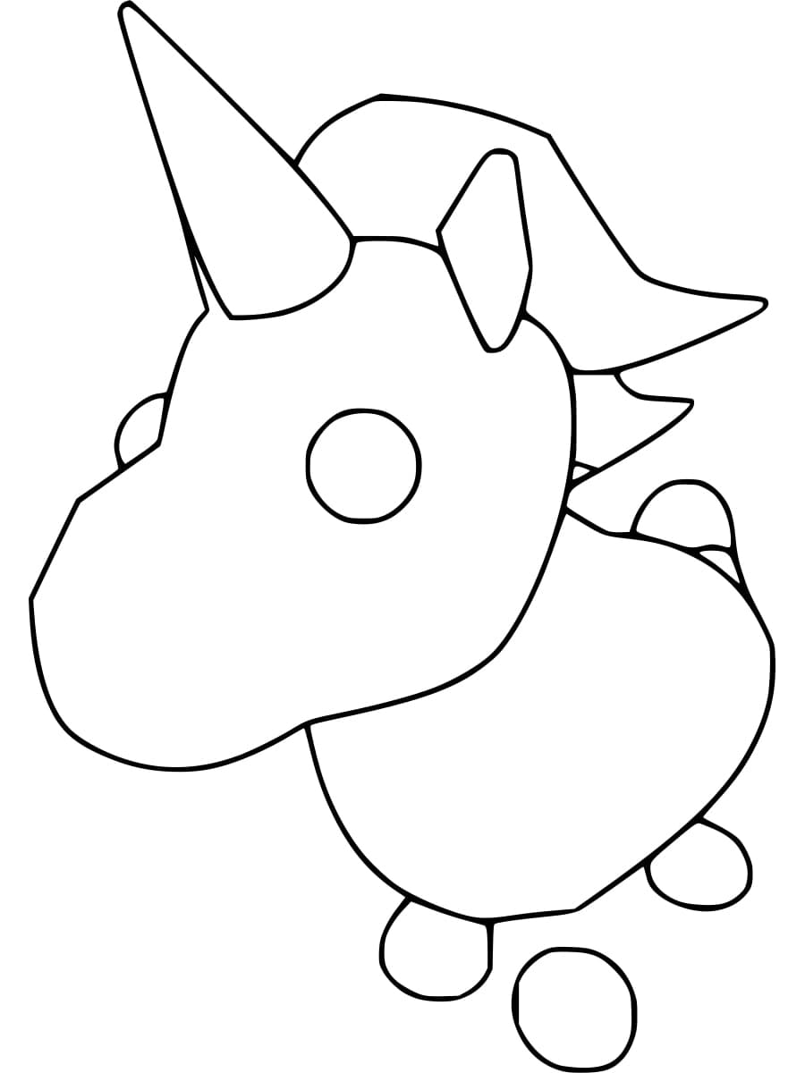 adopt me unicorn coloring pages