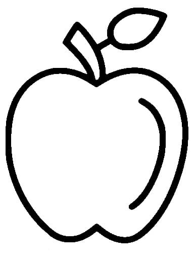 apple for free coloring page