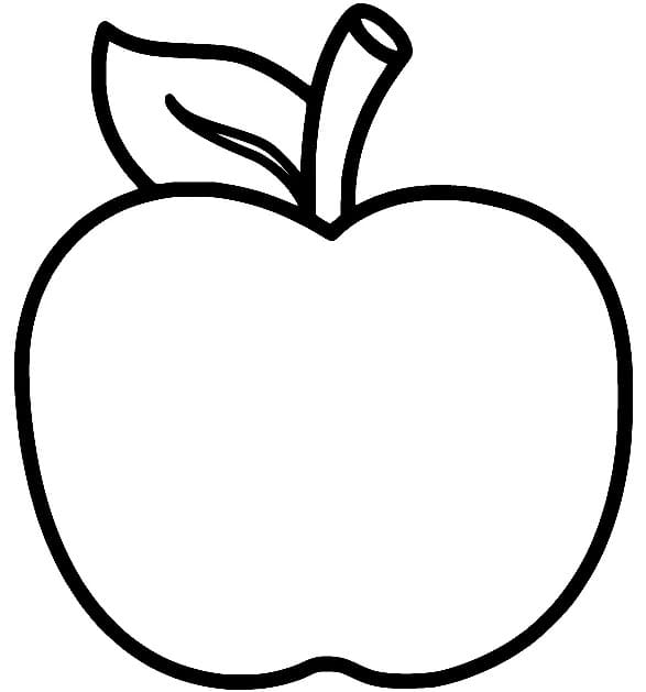 apple free coloring page