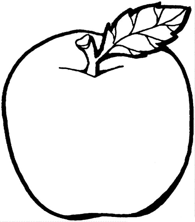 apple free for kids coloring page