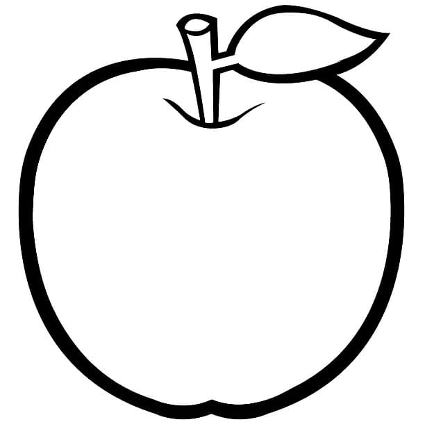 apple fruit coloring page