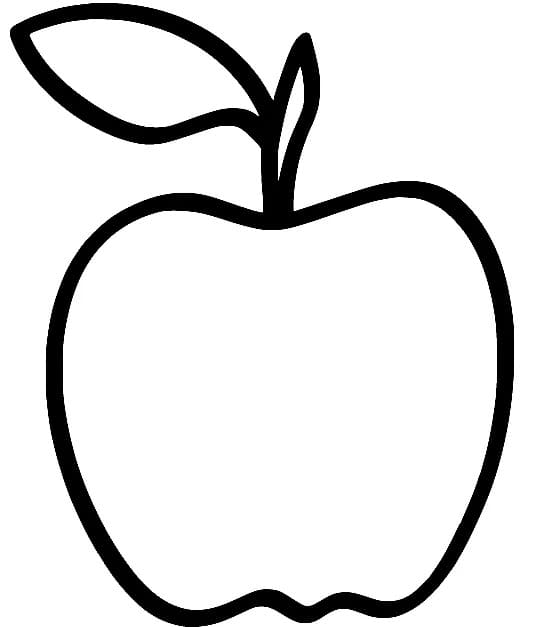 apple fruit free coloring page