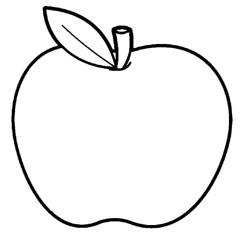 apple fruit printable coloring page