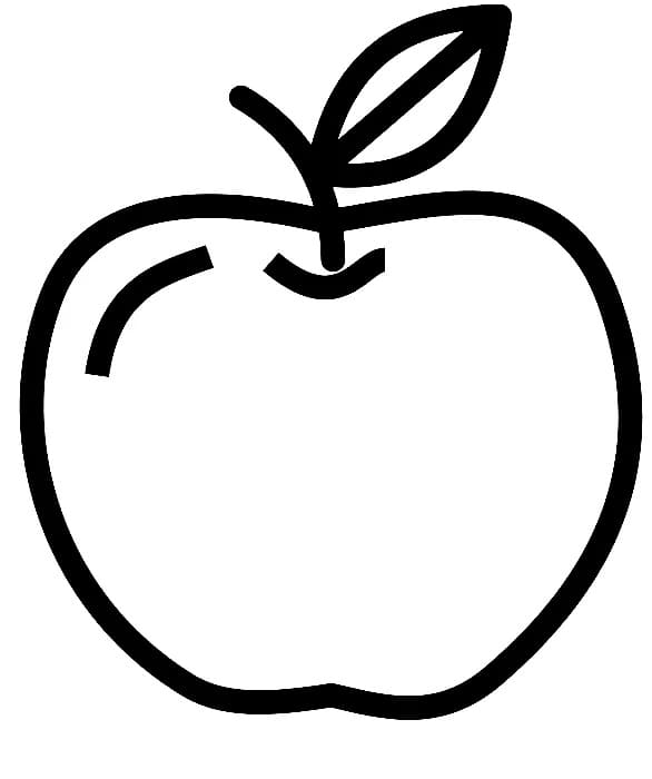 apple printable coloring page