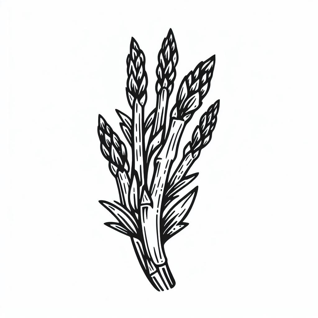 asparagus free printable coloring page