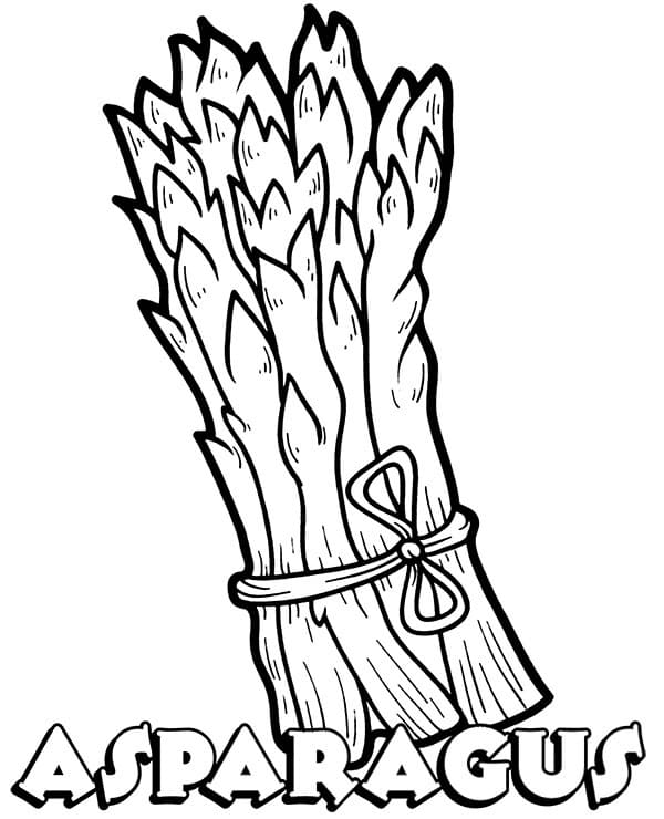 asparagus image coloring page