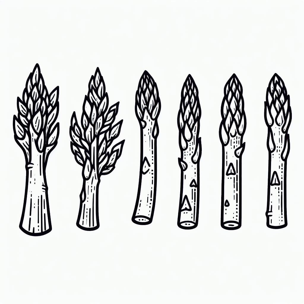 asparagus printable coloring page