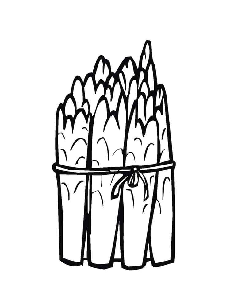 asparagus to print coloring page