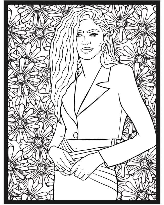 beautiful zendaya coloring page