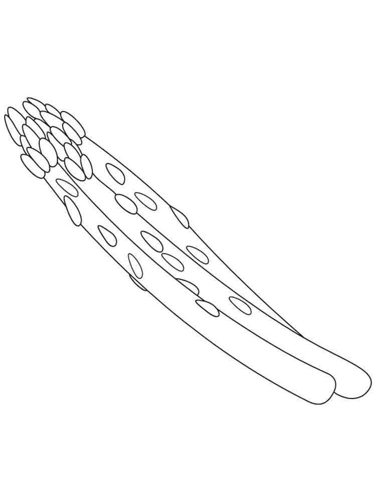 easy asparagus coloring page