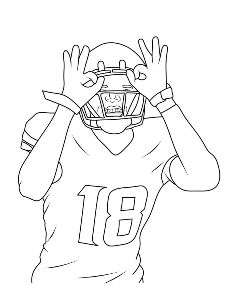 justin jefferson coloring pages