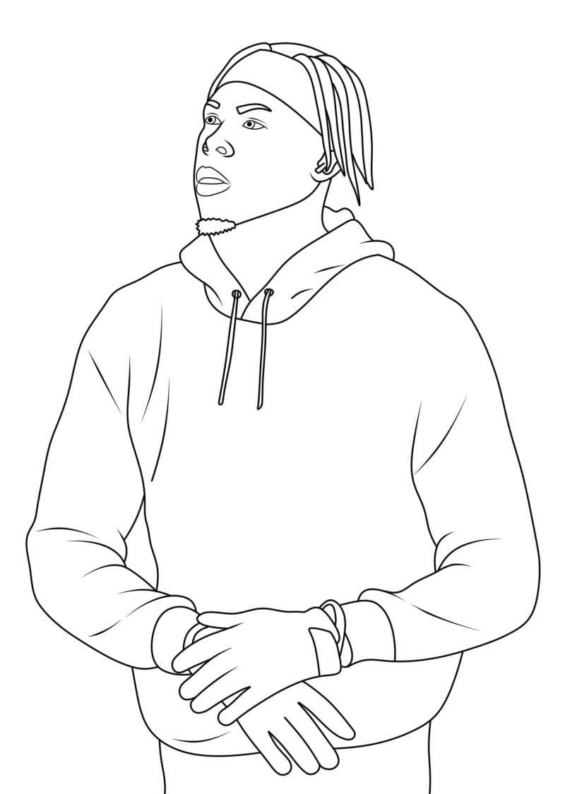 justin jefferson image coloring page