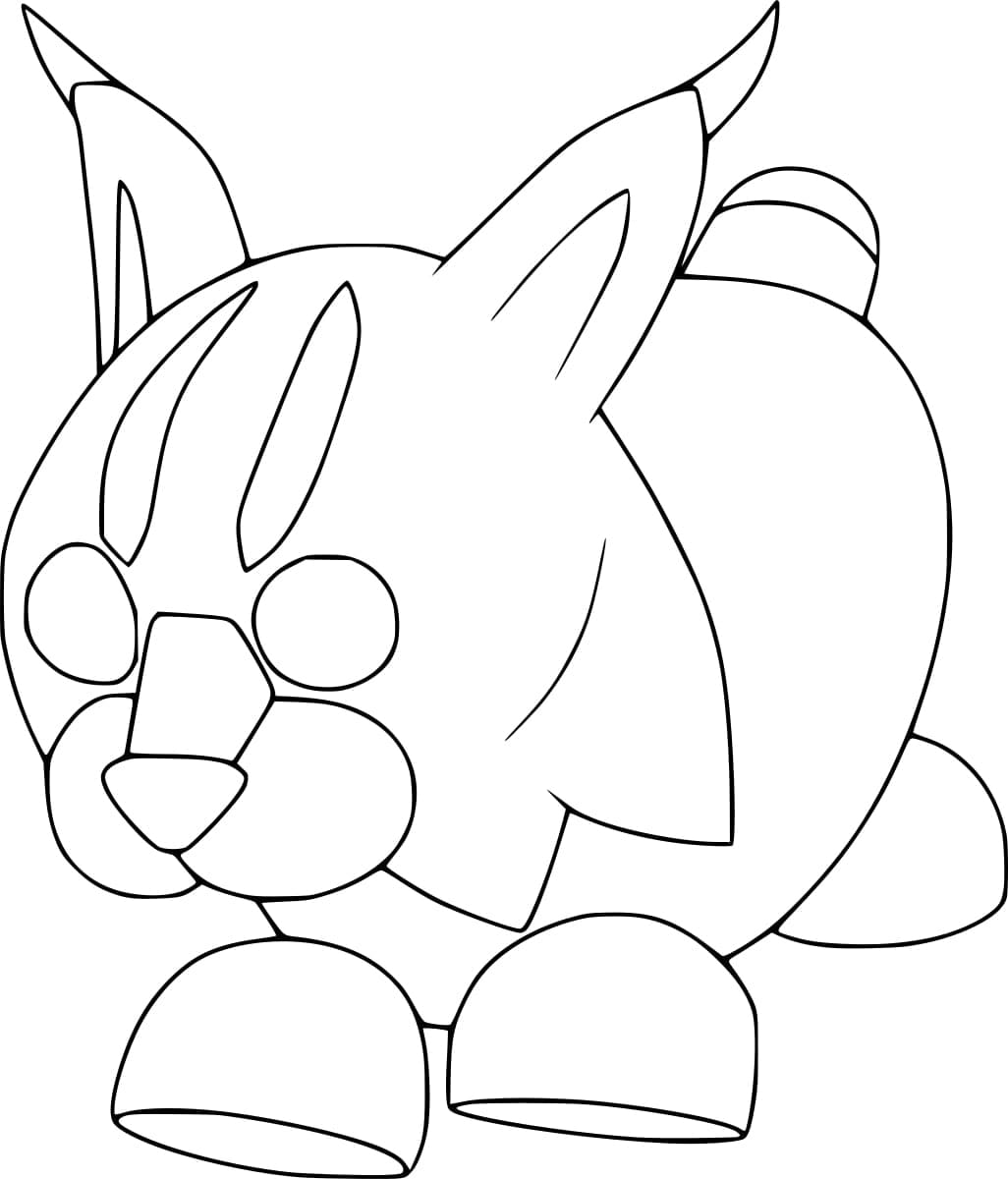 lynx adopt me coloring pages