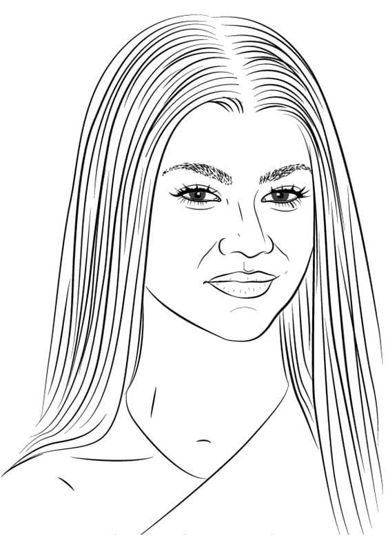 pretty zendaya coloring pages