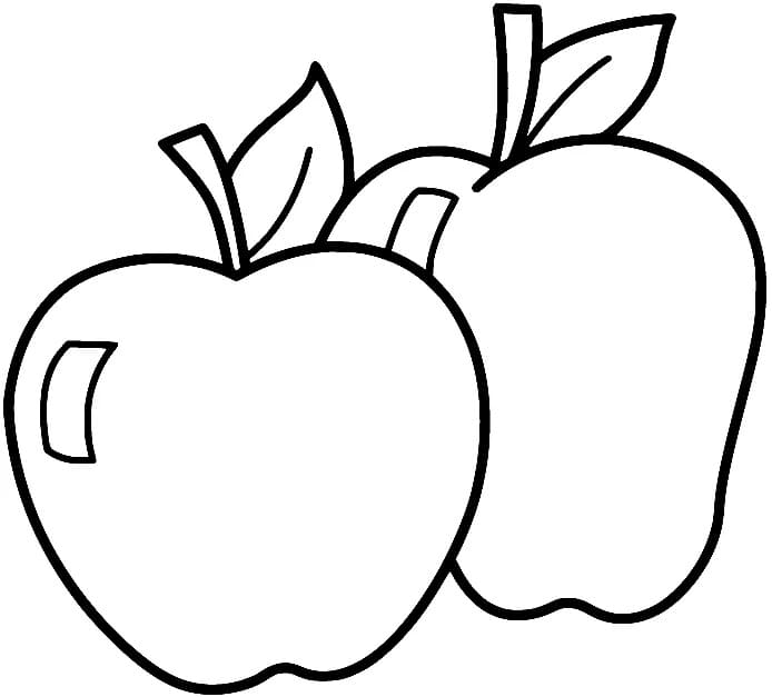 printable apples coloring page