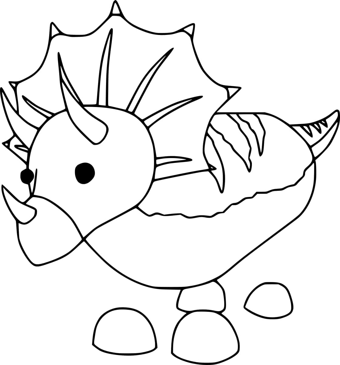 triceratops adopt me coloring pages