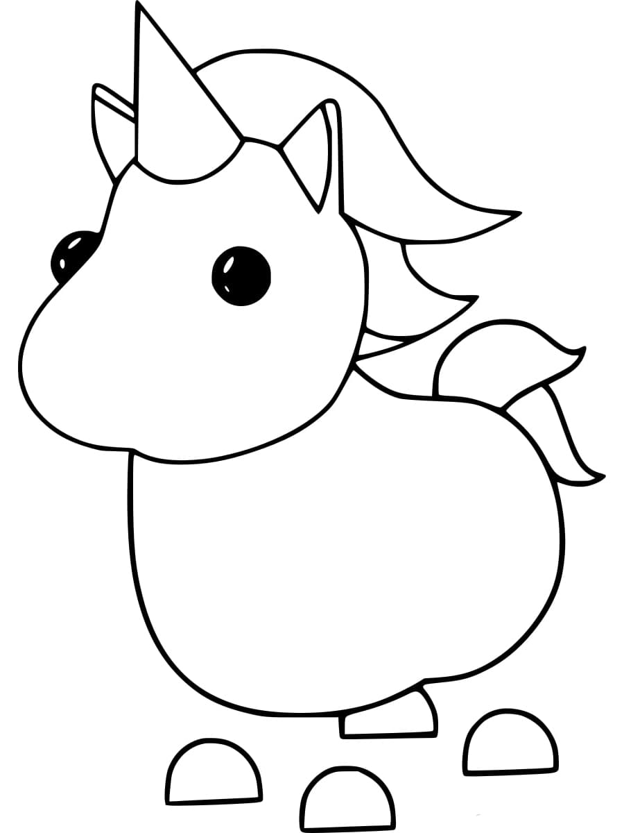 unicorn adopt me coloring pages