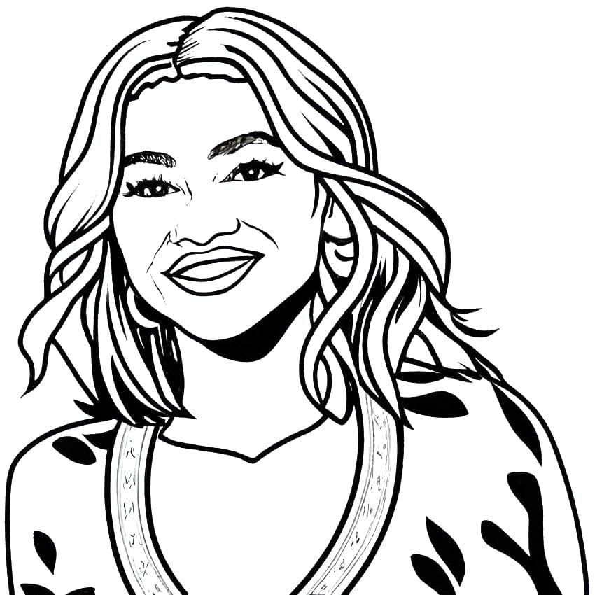 zendaya coloring pages