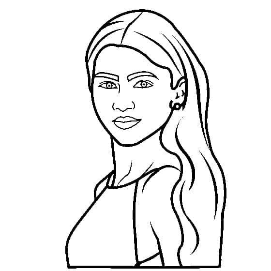 zendaya image coloring page