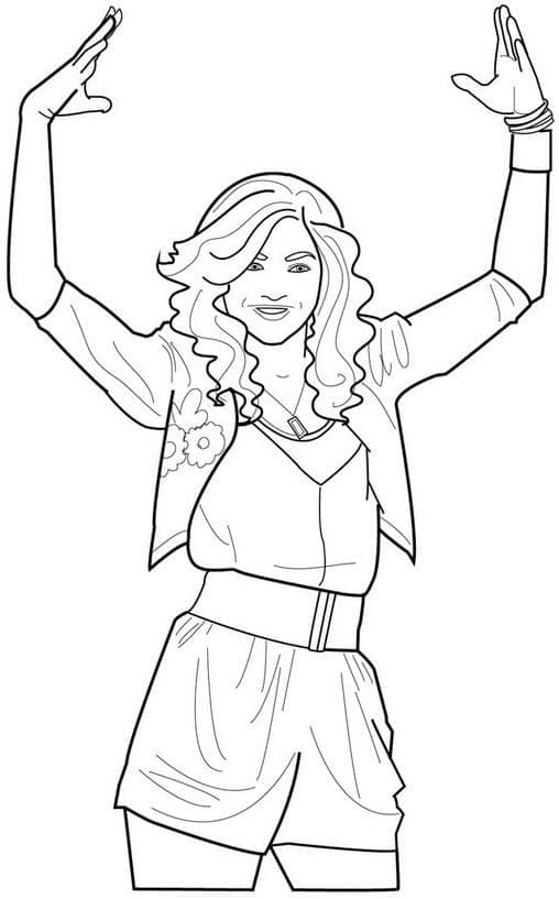 zendaya is cool coloring page