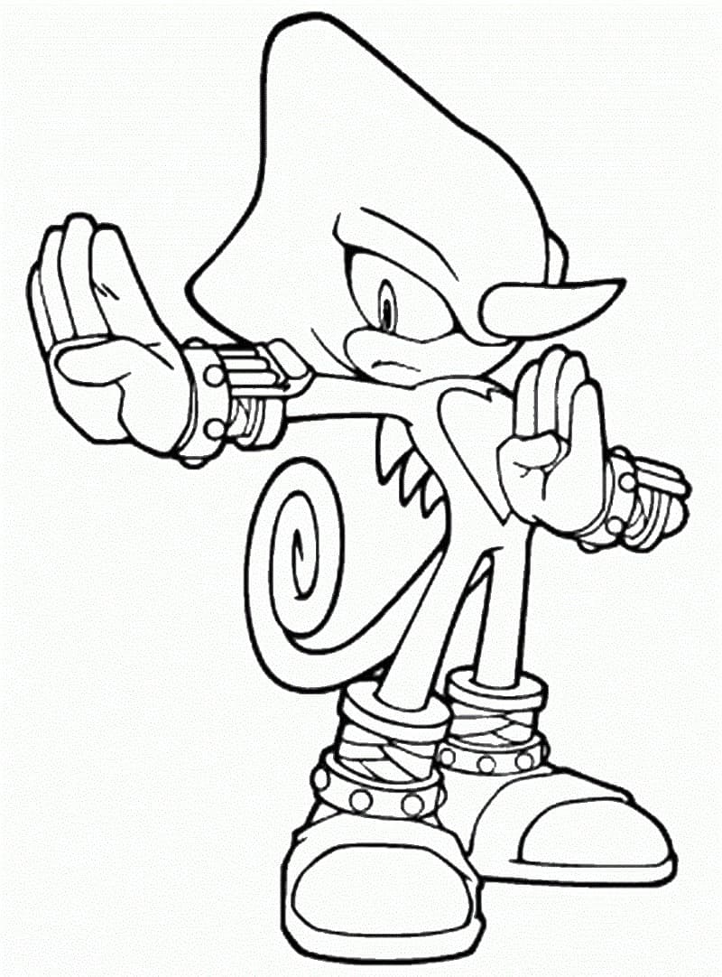 espio the chameleon from sonic coloring page