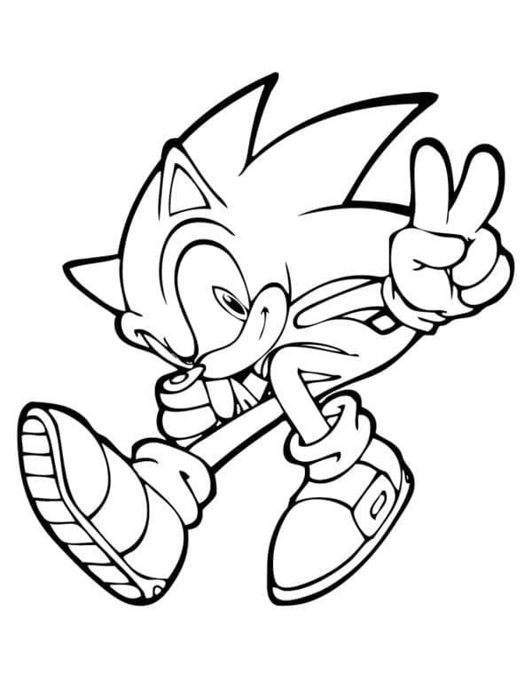 free printable sonic coloring page