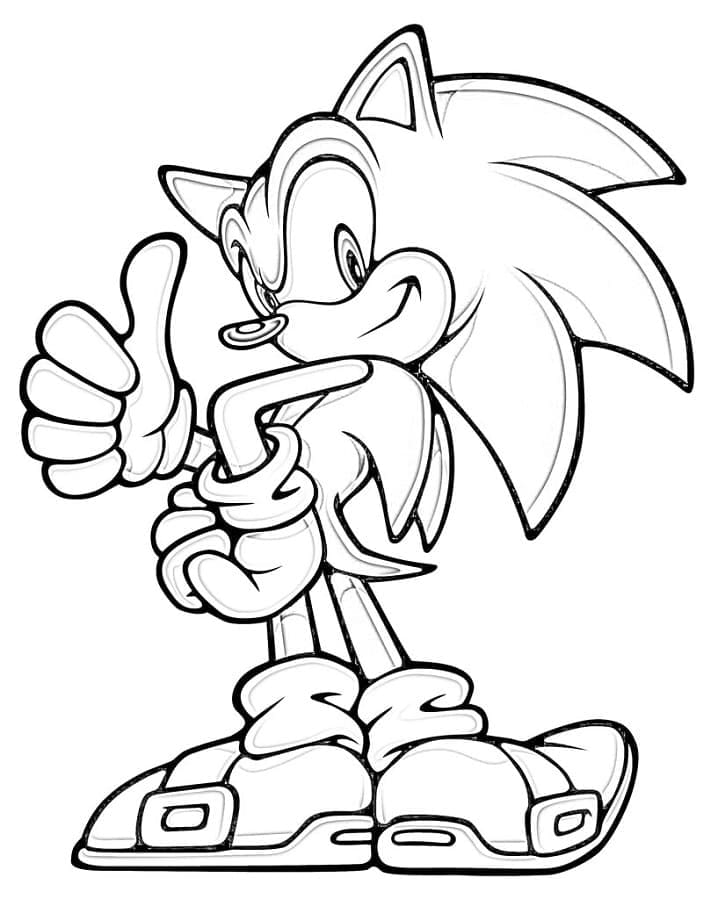 free sonic coloring page