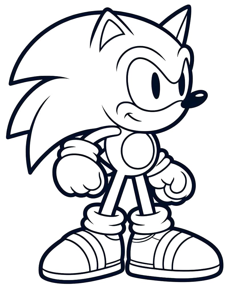 free sonic the hedgehog coloring page