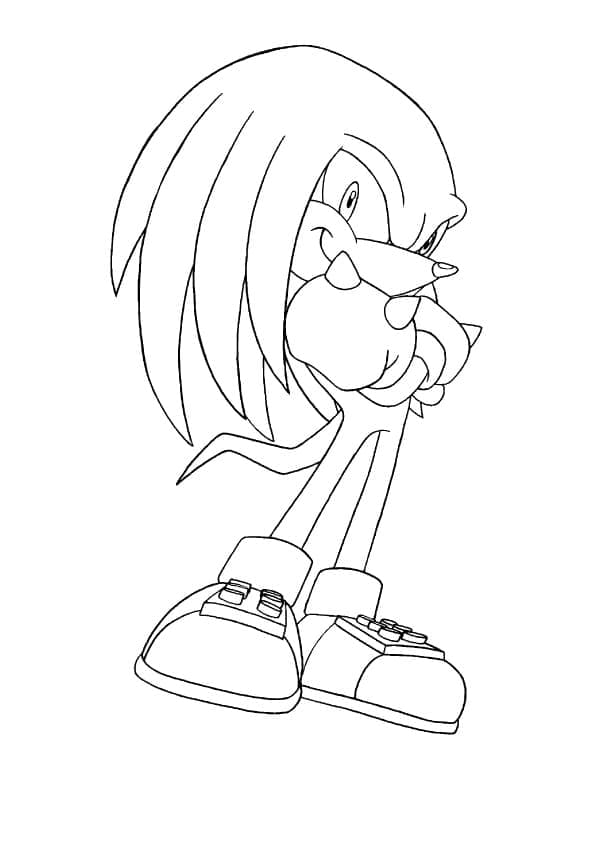 knuckles the echidna coloring page