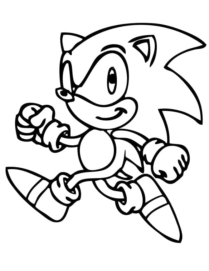 little sonic coloring page