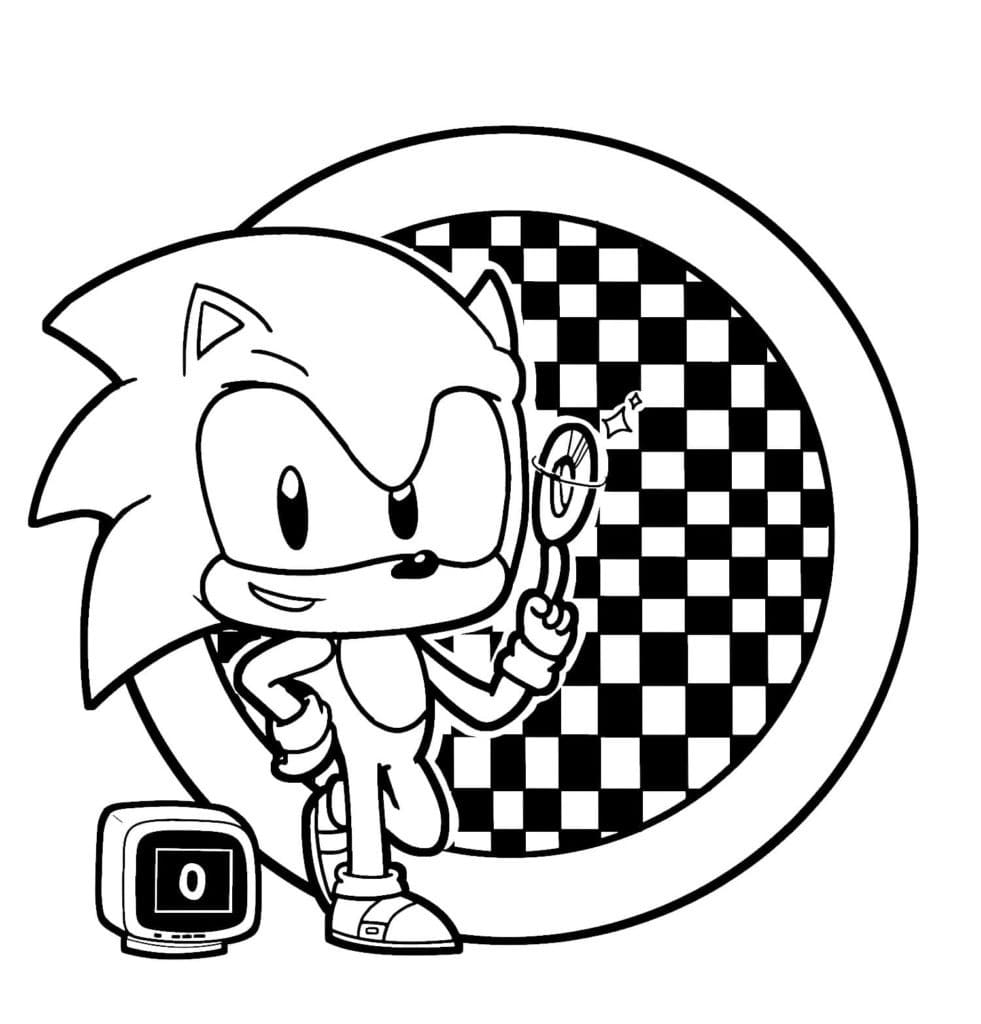 printable little sonic coloring page