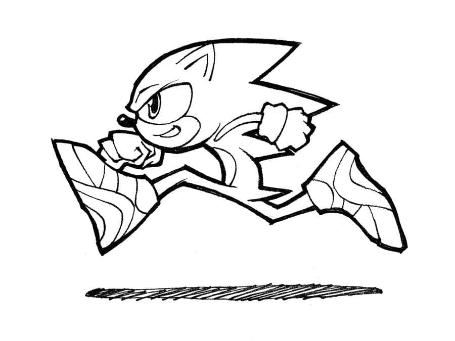 printable sonic coloring page