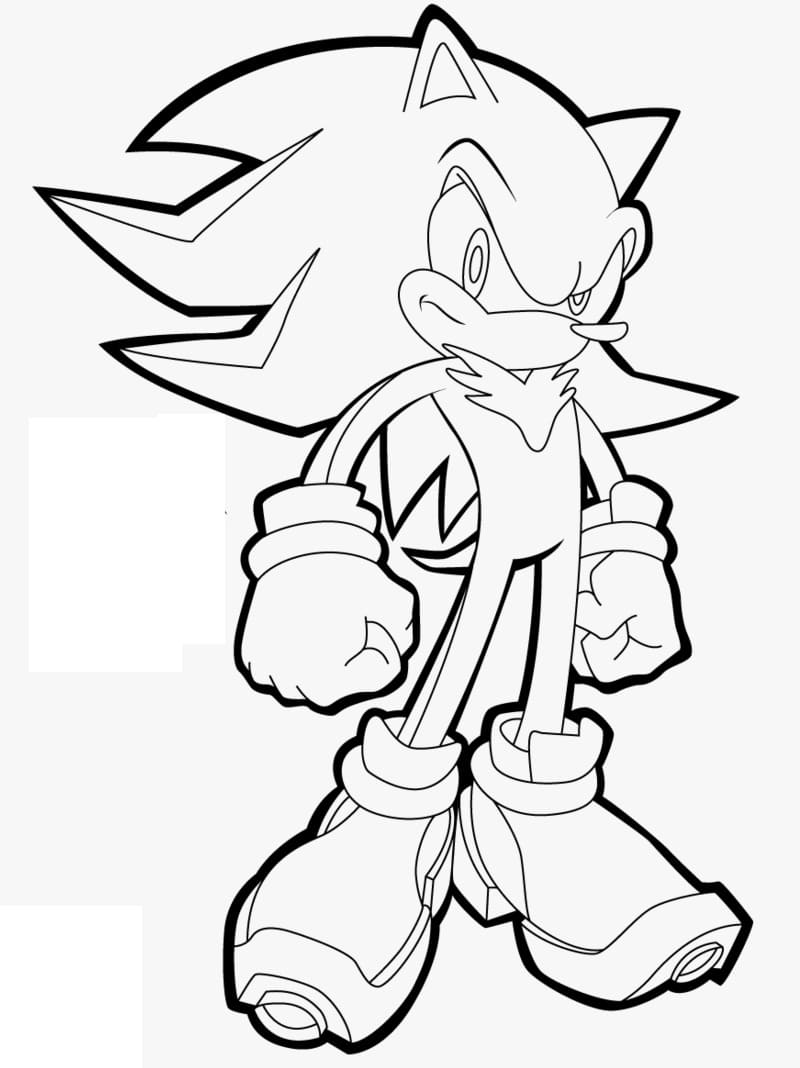 shadow from sonic coloring page