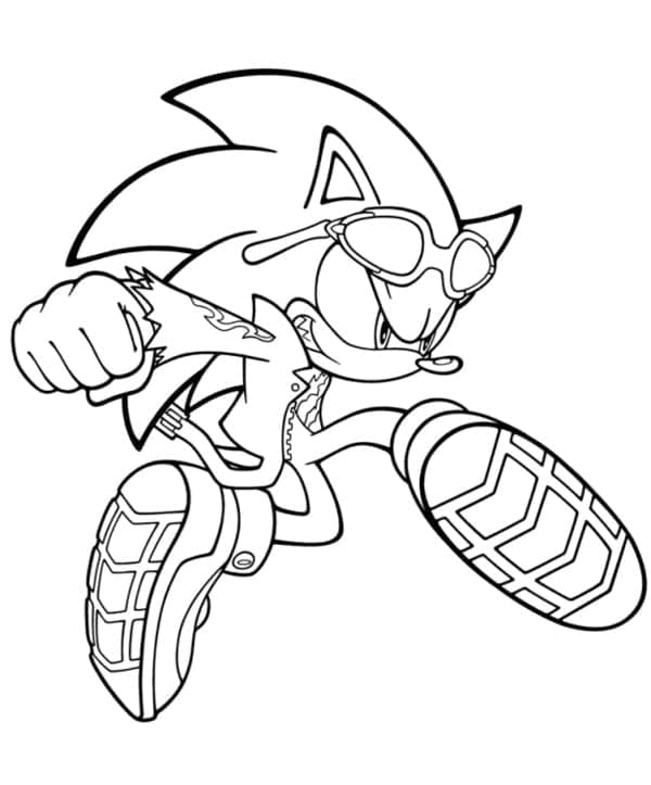 sonic for free coloring page