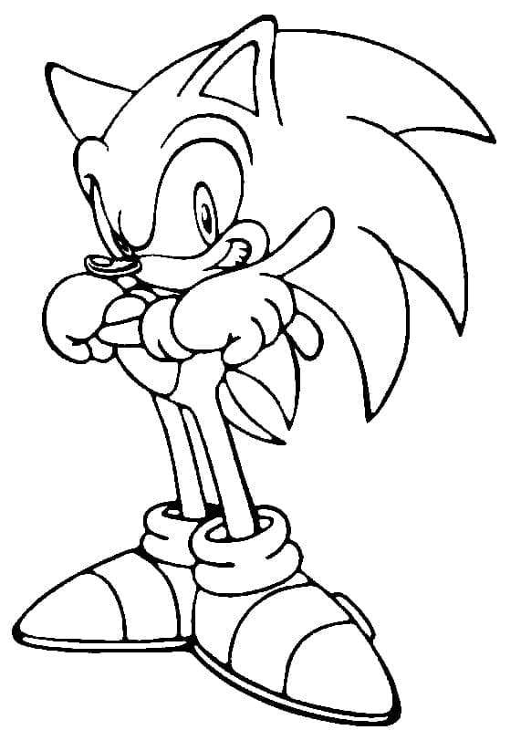 sonic for kids coloring page