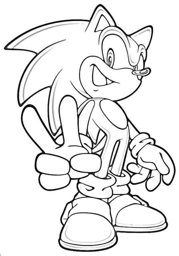 sonic free printable coloring page