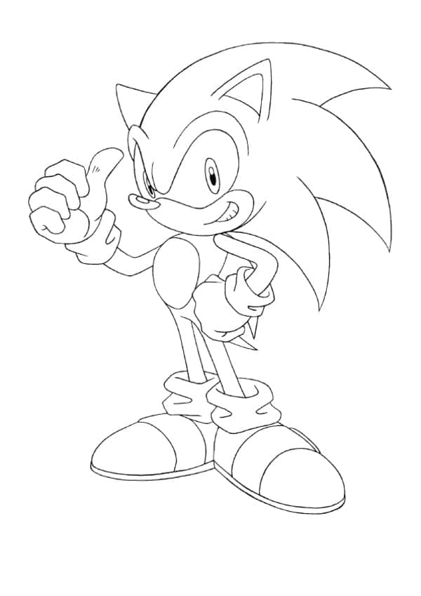 sonic image coloring page