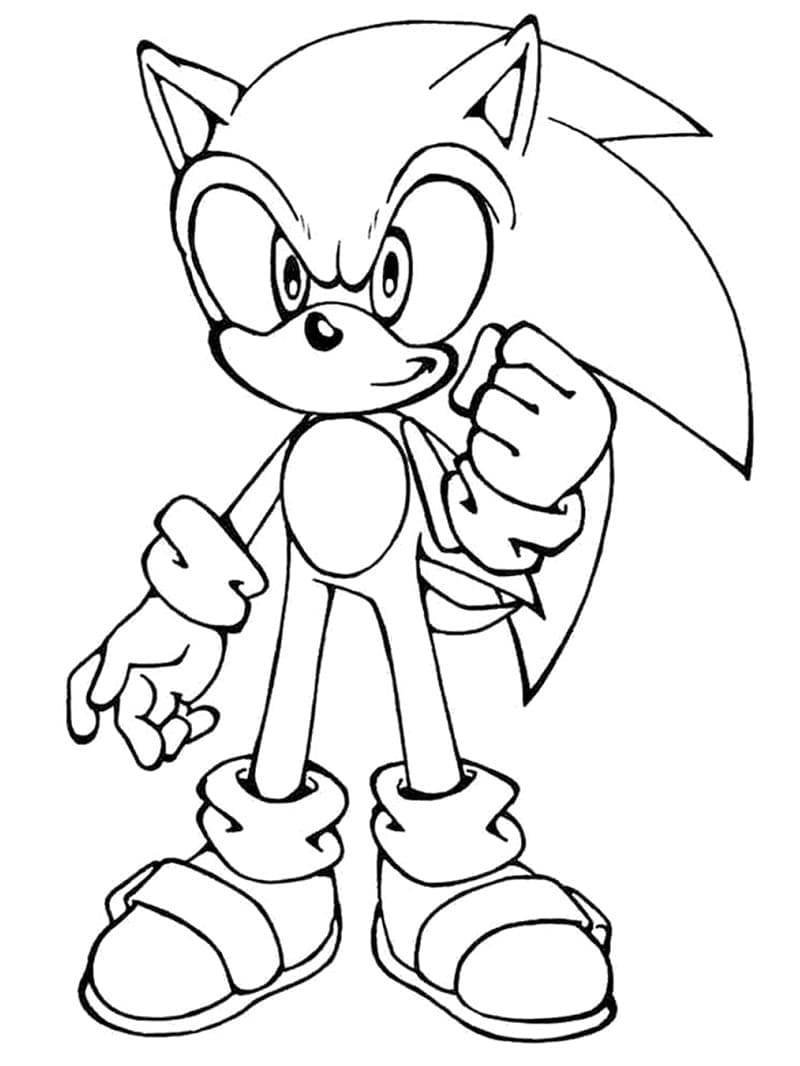 sonic the hedgehog coloring page