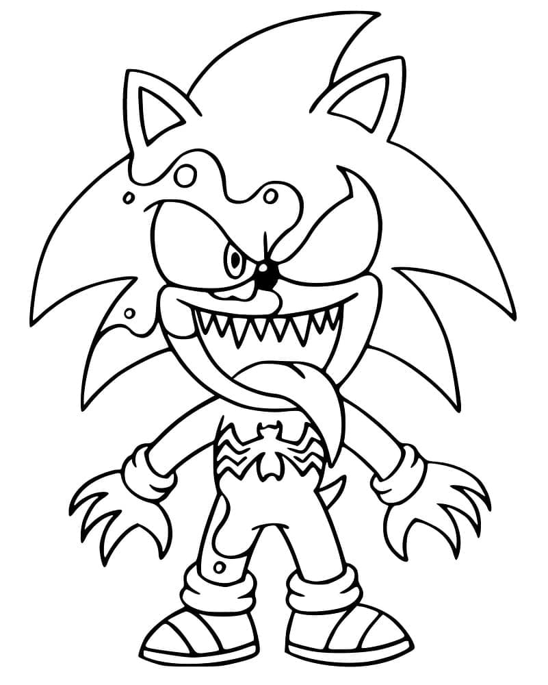 sonic venom coloring page